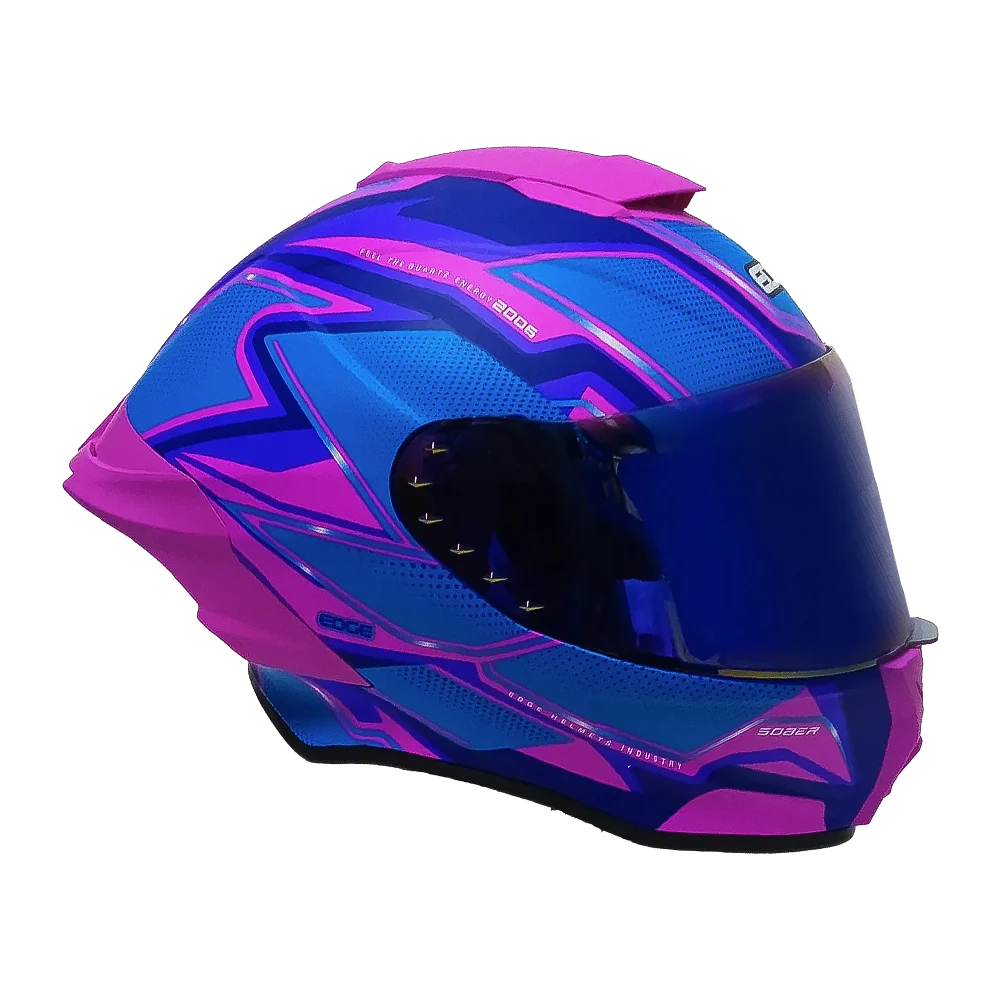 Casco Edge Integral Shanghai Quartz Fucsia / Azul