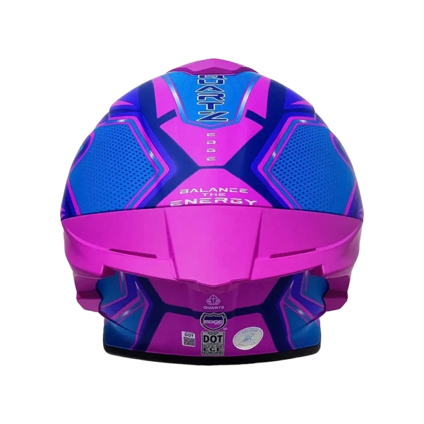 Casco Edge Integral Shanghai Quartz Fucsia / Azul