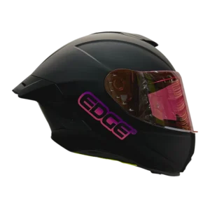 Casco Edge Integral Shanghai Sólido Negro / Rosado Mate