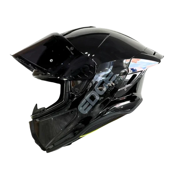 Casco Edge Integral Shanghai Sólido Negro Brillante
