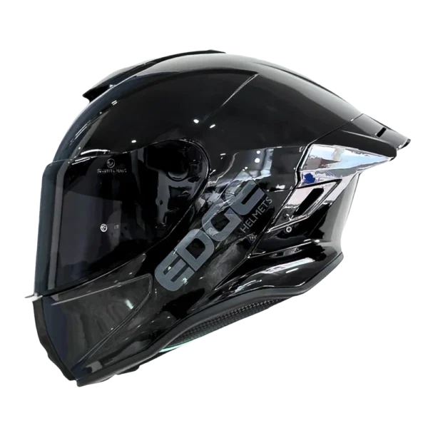 Casco Edge Integral Shanghai Sólido Negro Brillante