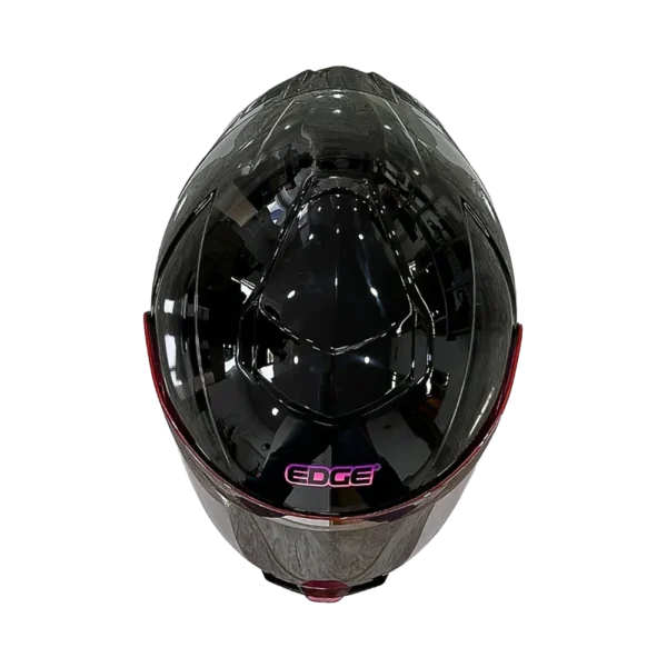 Casco Edge Integral Shanghai Sólido Negro Brillante / Rosado