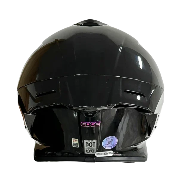 Casco Edge Integral Shanghai Sólido Negro Brillante / Rosado